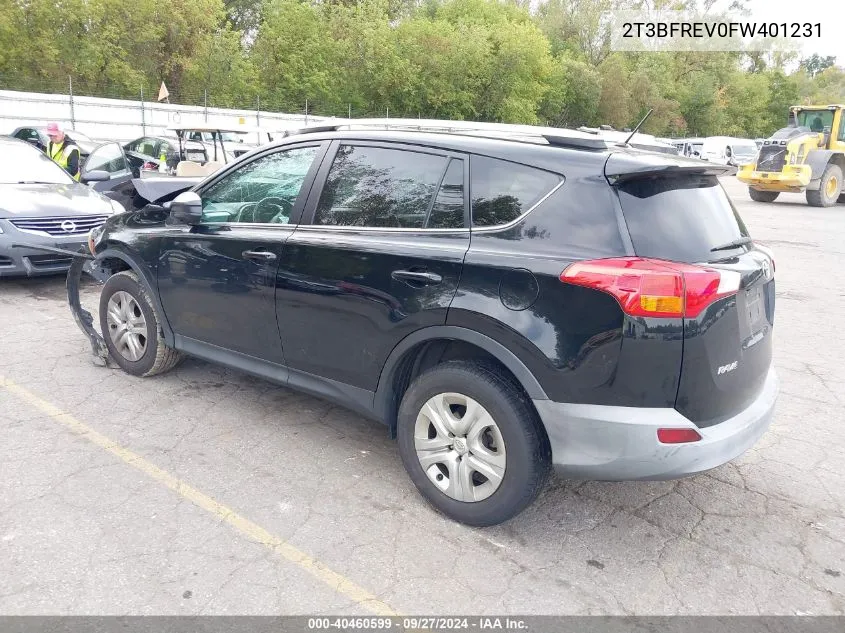 2T3BFREV0FW401231 2015 Toyota Rav4 Le