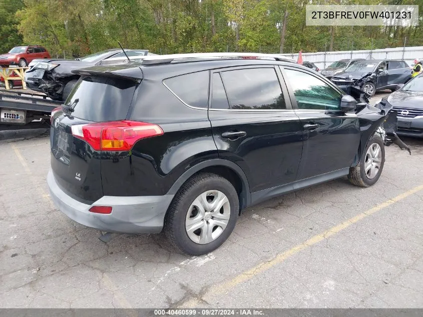 2T3BFREV0FW401231 2015 Toyota Rav4 Le