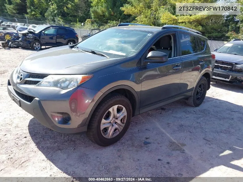 2015 Toyota Rav4 Le VIN: 2T3ZFREV3FW170842 Lot: 40462663