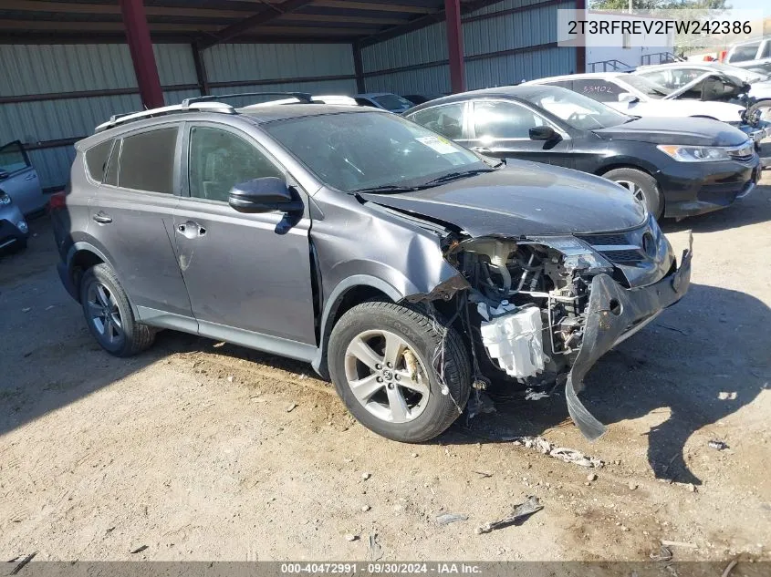 2T3RFREV2FW242386 2015 Toyota Rav4 Xle