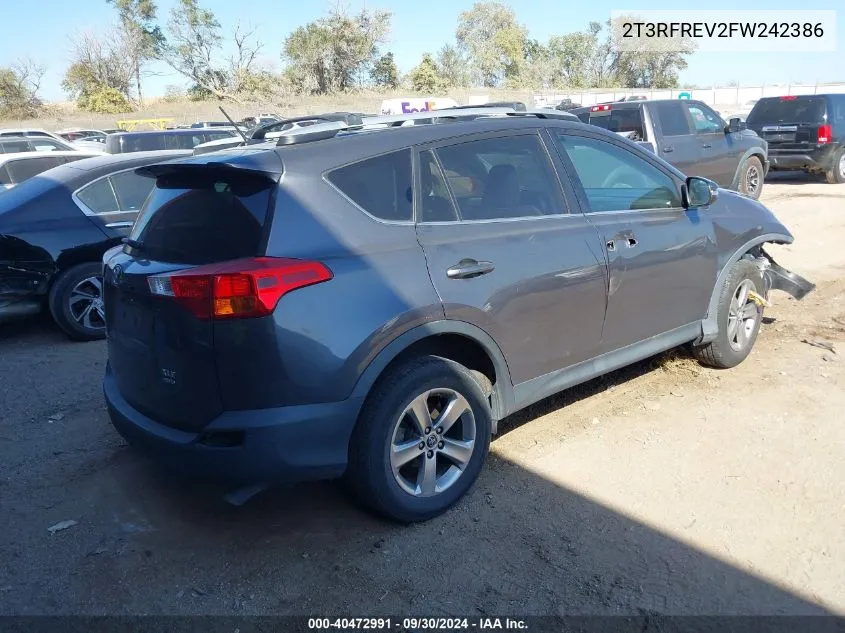 2T3RFREV2FW242386 2015 Toyota Rav4 Xle