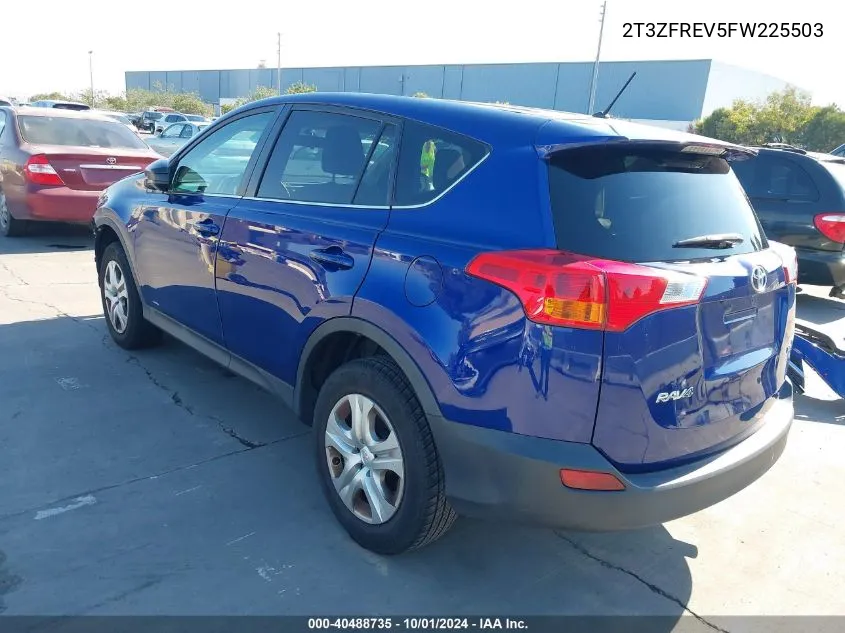 2015 Toyota Rav4 Le VIN: 2T3ZFREV5FW225503 Lot: 40488735