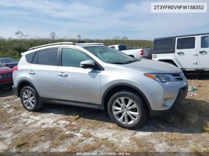 2015 Toyota Rav4 Limited VIN: 2T3YFREV9FW158352 Lot: 40551005