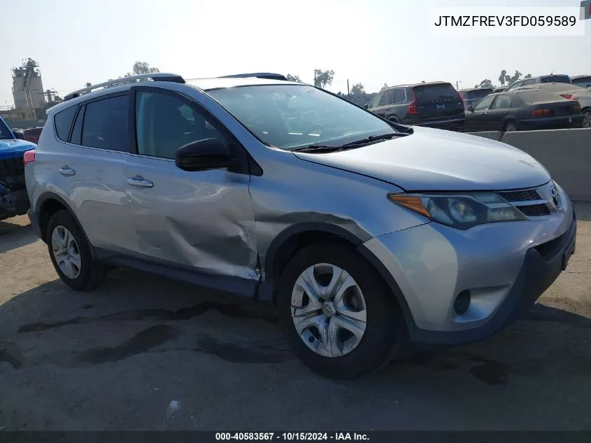 2015 Toyota Rav4 Le VIN: JTMZFREV3FD059589 Lot: 40583567