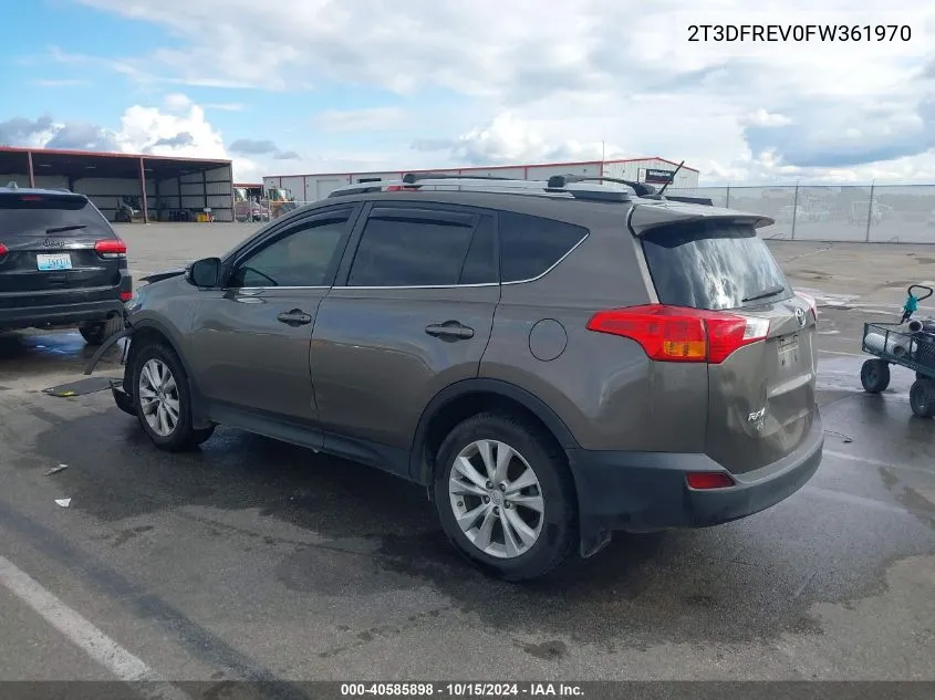 2T3DFREV0FW361970 2015 Toyota Rav4 Limited