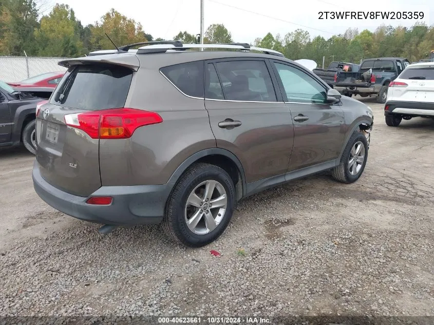 2015 Toyota Rav4 Xle VIN: 2T3WFREV8FW205359 Lot: 40623661