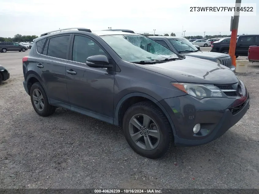 2015 Toyota Rav4 Xle VIN: 2T3WFREV7FW184522 Lot: 40626239