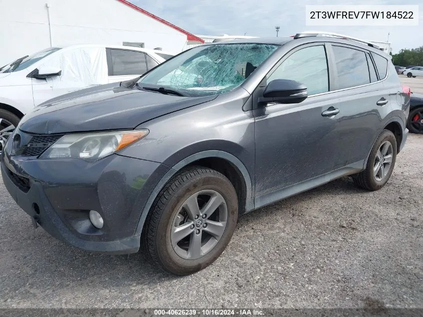 2015 Toyota Rav4 Xle VIN: 2T3WFREV7FW184522 Lot: 40626239