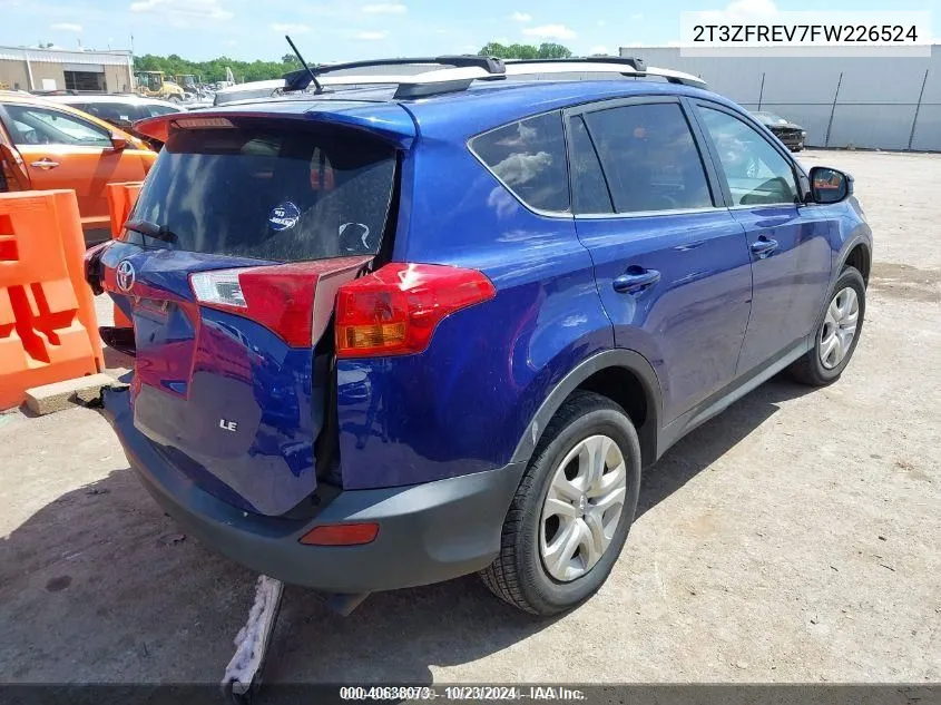 2T3ZFREV7FW226524 2015 Toyota Rav4 Le