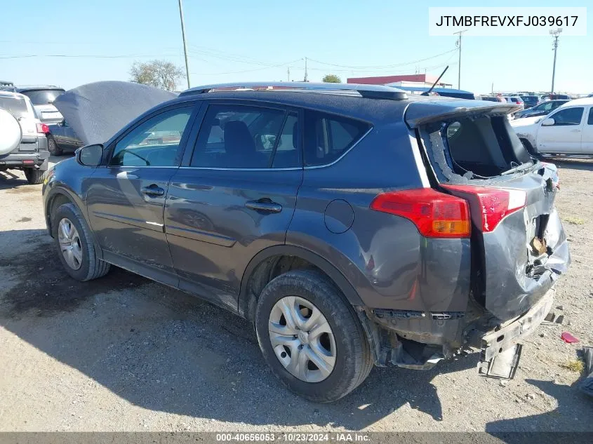 2015 Toyota Rav4 Le VIN: JTMBFREVXFJ039617 Lot: 40656053