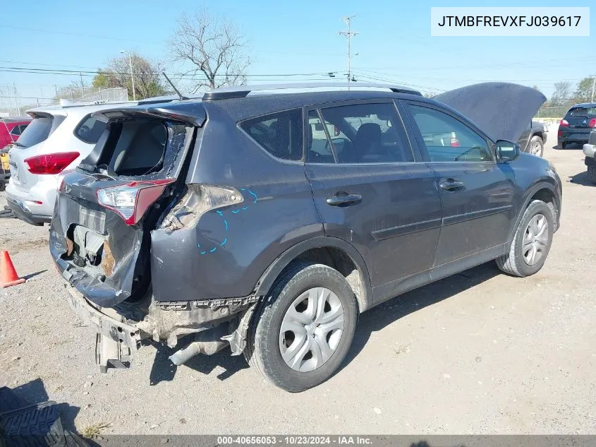 2015 Toyota Rav4 Le VIN: JTMBFREVXFJ039617 Lot: 40656053