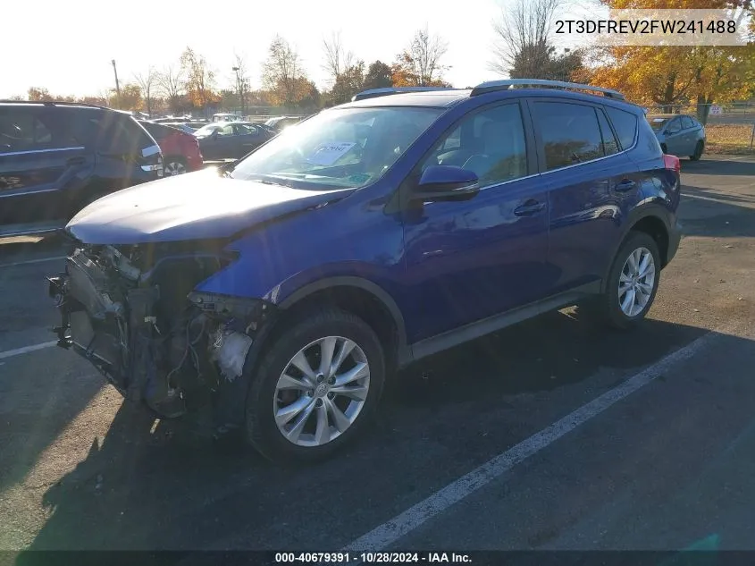 2T3DFREV2FW241488 2015 Toyota Rav4 Limited