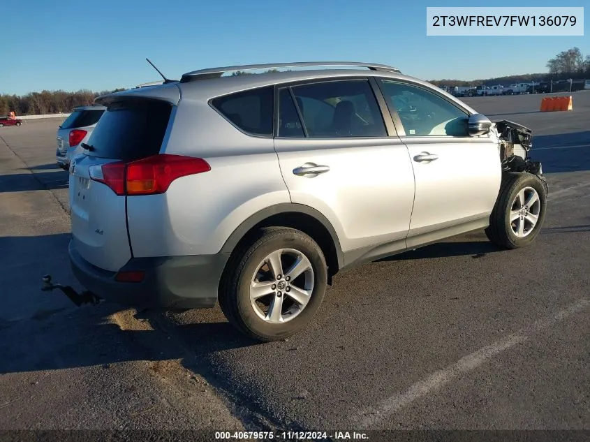 2015 Toyota Rav4 Xle VIN: 2T3WFREV7FW136079 Lot: 40679575