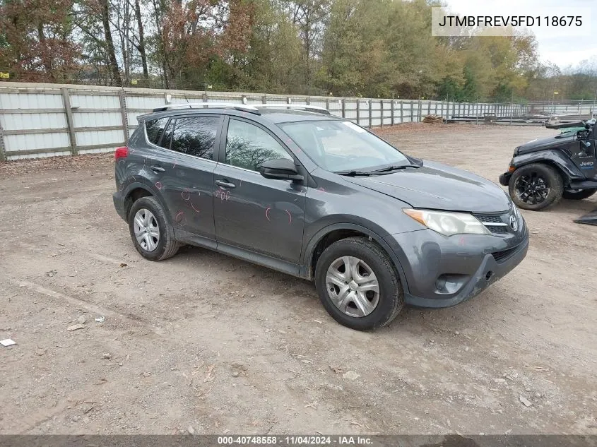 2015 Toyota Rav4 Le VIN: JTMBFREV5FD118675 Lot: 40748558