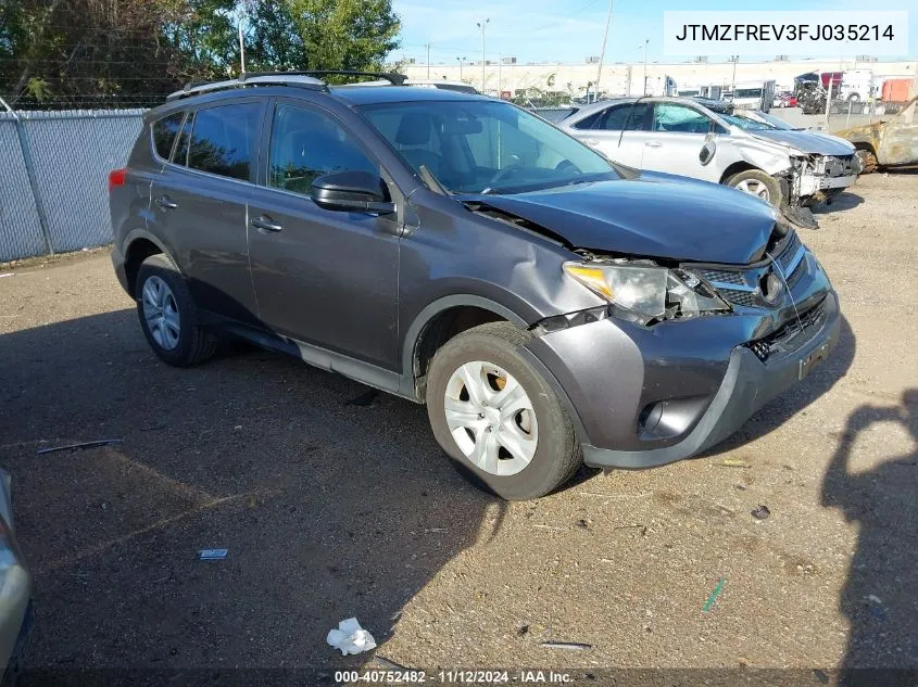 2015 Toyota Rav4 Le VIN: JTMZFREV3FJ035214 Lot: 40752482