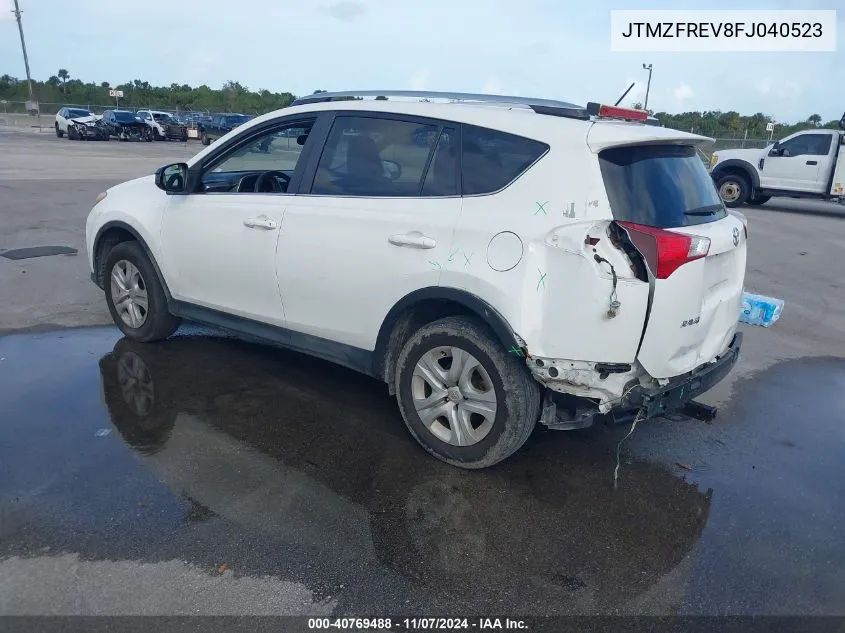 2015 Toyota Rav4 Le VIN: JTMZFREV8FJ040523 Lot: 40769488