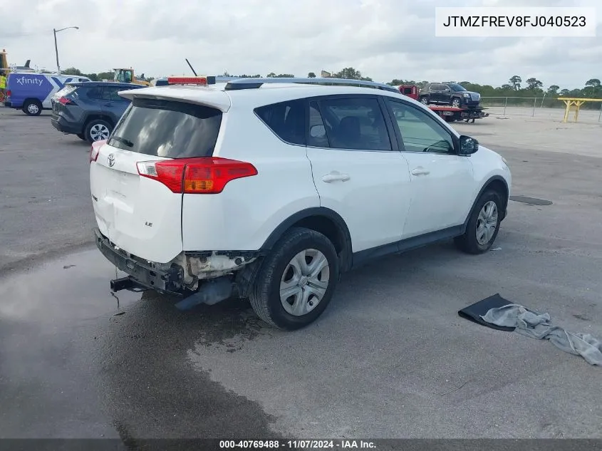 2015 Toyota Rav4 Le VIN: JTMZFREV8FJ040523 Lot: 40769488