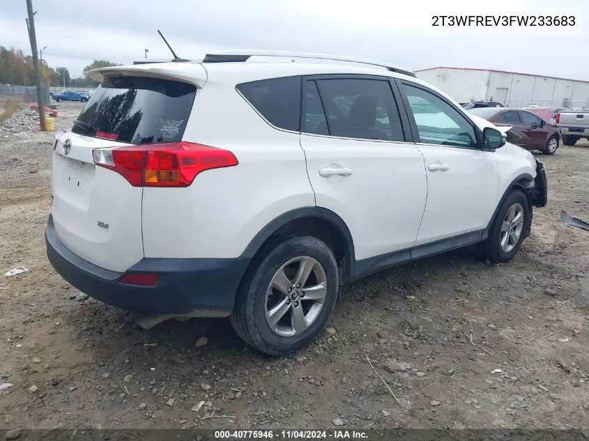 2015 Toyota Rav4 Xle VIN: 2T3WFREV3FW233683 Lot: 40775946