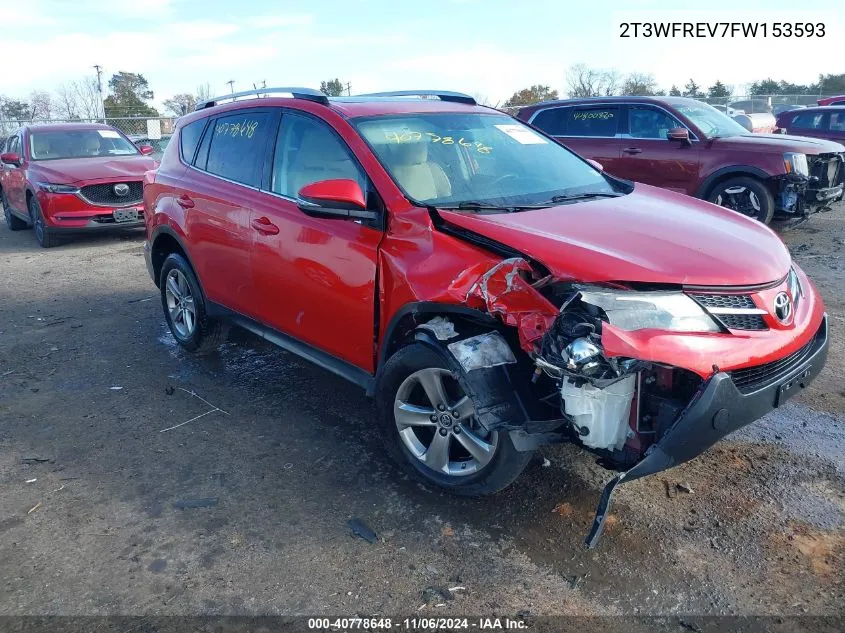 2015 Toyota Rav4 Xle VIN: 2T3WFREV7FW153593 Lot: 40778648