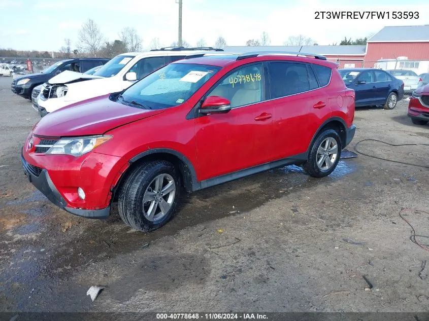 2015 Toyota Rav4 Xle VIN: 2T3WFREV7FW153593 Lot: 40778648