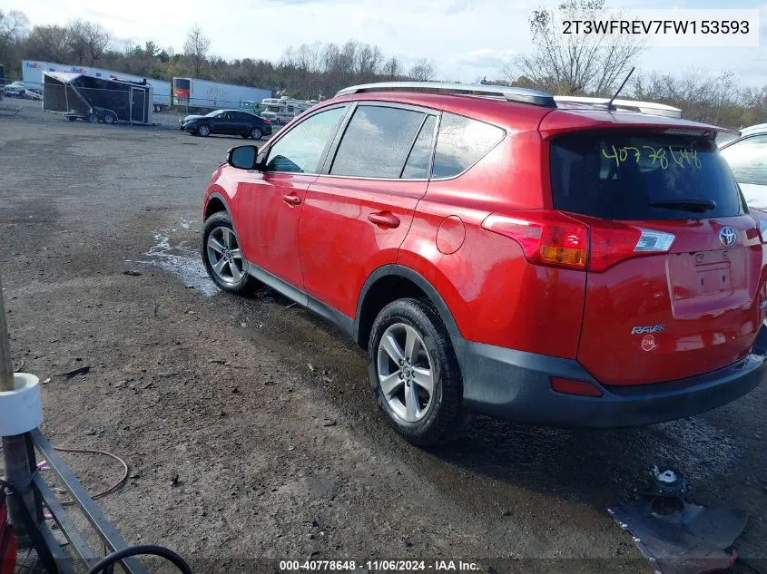 2015 Toyota Rav4 Xle VIN: 2T3WFREV7FW153593 Lot: 40778648