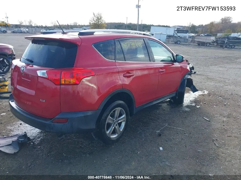 2015 Toyota Rav4 Xle VIN: 2T3WFREV7FW153593 Lot: 40778648