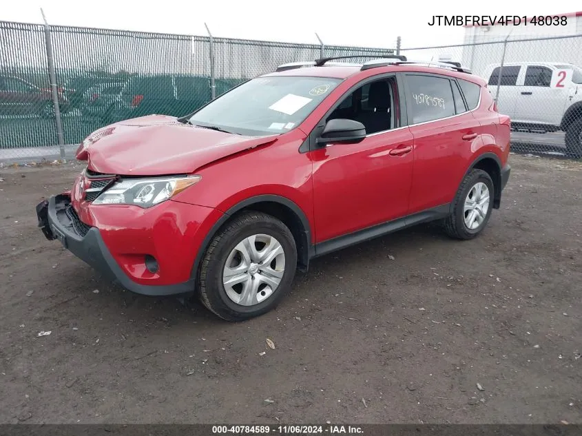 2015 Toyota Rav4 Le VIN: JTMBFREV4FD148038 Lot: 40784589