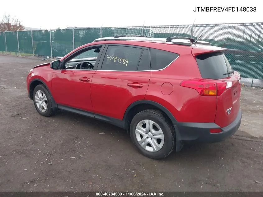 2015 Toyota Rav4 Le VIN: JTMBFREV4FD148038 Lot: 40784589