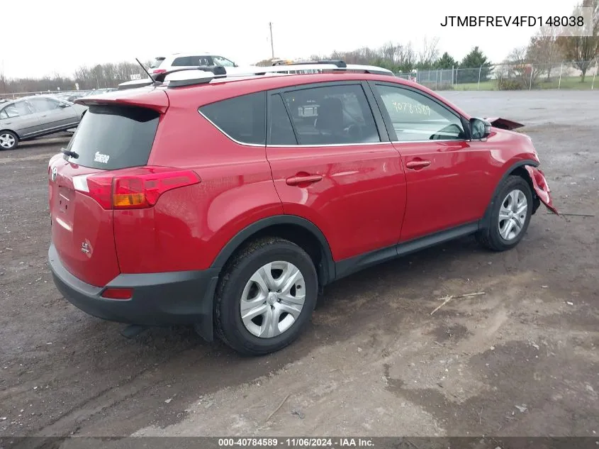 2015 Toyota Rav4 Le VIN: JTMBFREV4FD148038 Lot: 40784589