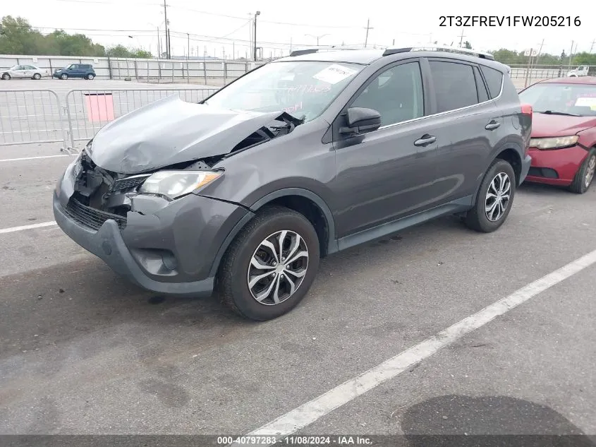 2015 Toyota Rav4 Le VIN: 2T3ZFREV1FW205216 Lot: 40797283