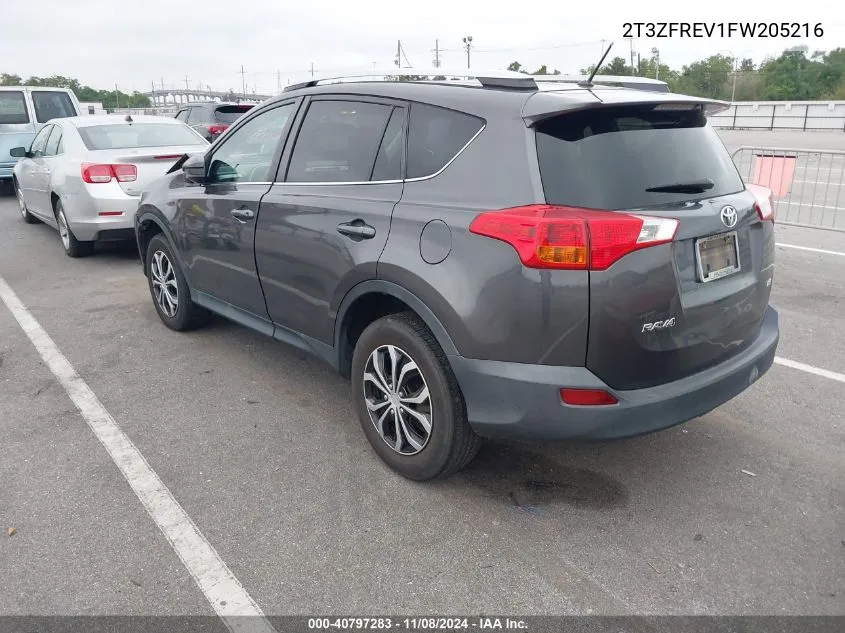 2015 Toyota Rav4 Le VIN: 2T3ZFREV1FW205216 Lot: 40797283