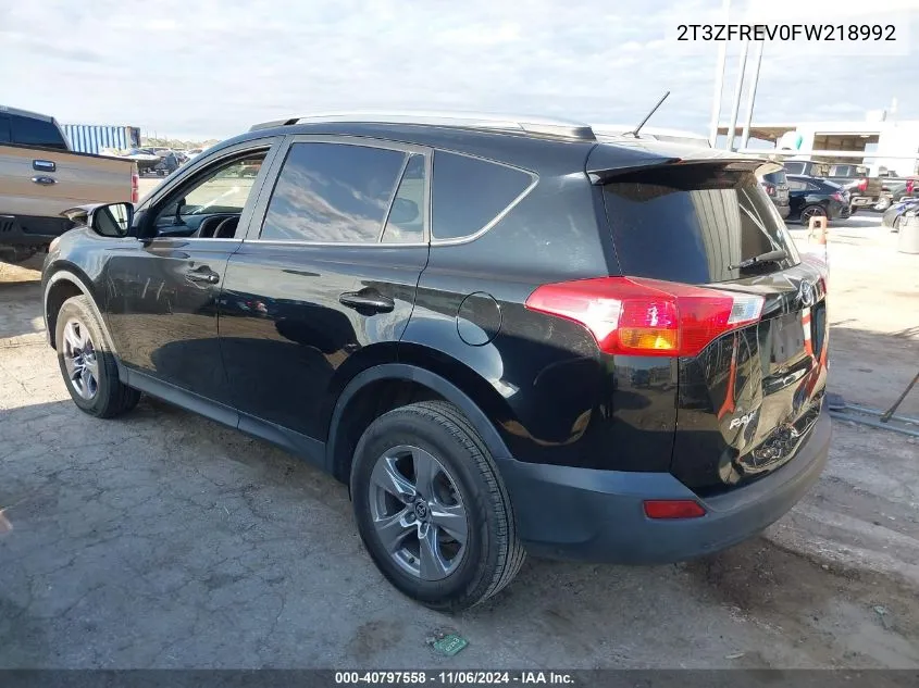 2015 Toyota Rav4 Le VIN: 2T3ZFREV0FW218992 Lot: 40797558