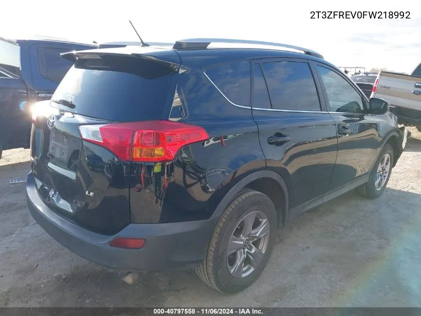 2015 Toyota Rav4 Le VIN: 2T3ZFREV0FW218992 Lot: 40797558