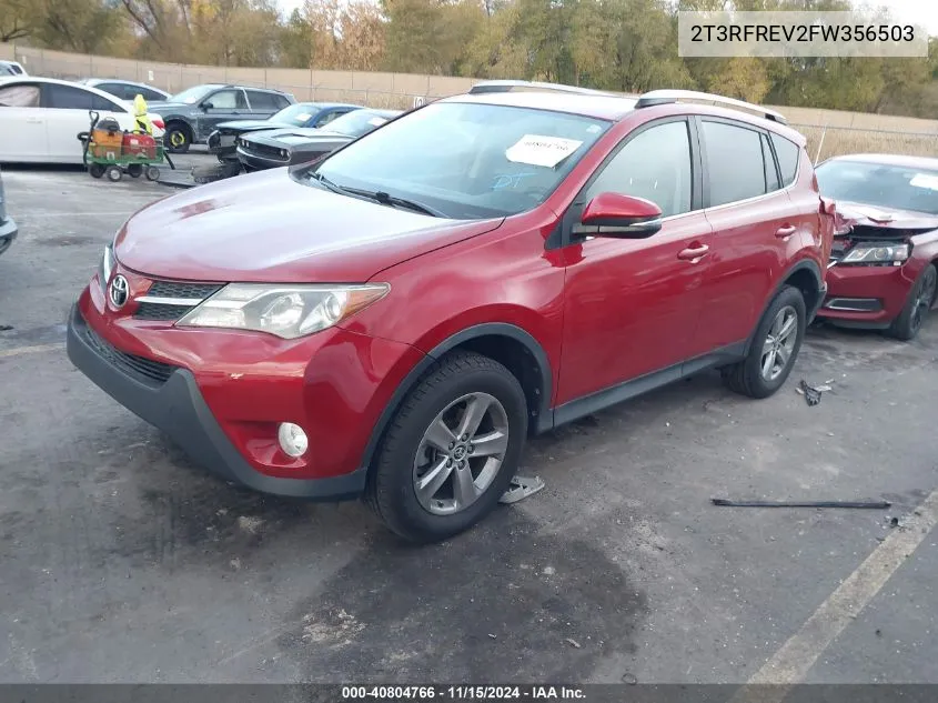 2015 Toyota Rav4 Xle VIN: 2T3RFREV2FW356503 Lot: 40804766