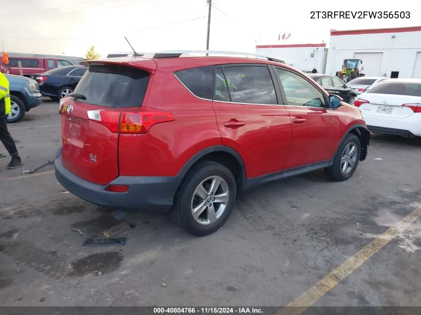 2015 Toyota Rav4 Xle VIN: 2T3RFREV2FW356503 Lot: 40804766