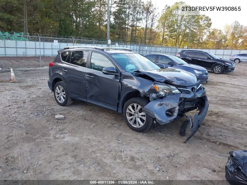 2015 Toyota Rav4 Limited VIN: 2T3DFREV5FW390865 Lot: 40811356