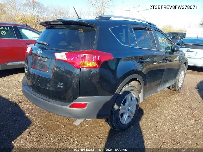 2015 Toyota Rav4 Le VIN: 2T3BFREV8FW378071 Lot: 40818274