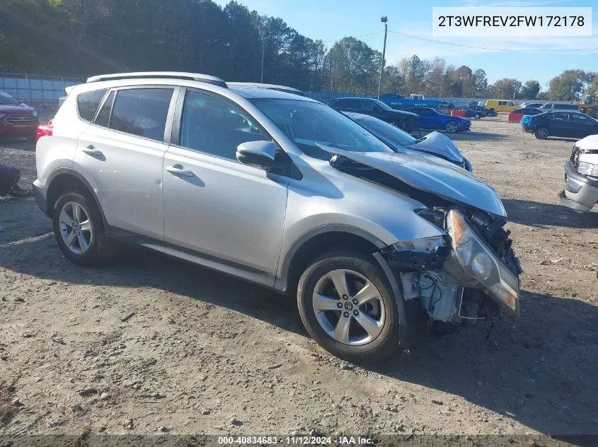 2015 Toyota Rav4 Xle VIN: 2T3WFREV2FW172178 Lot: 40834683