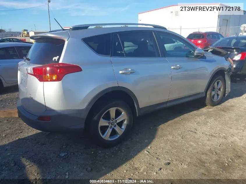 2015 Toyota Rav4 Xle VIN: 2T3WFREV2FW172178 Lot: 40834683