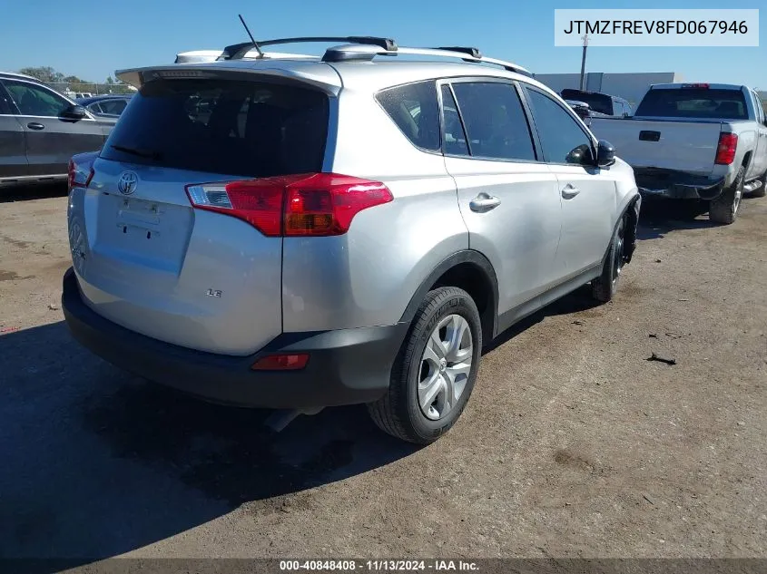 2015 Toyota Rav4 Le VIN: JTMZFREV8FD067946 Lot: 40848408