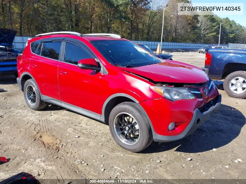 2015 Toyota Rav4 Xle VIN: 2T3WFREV0FW140345 Lot: 40854046