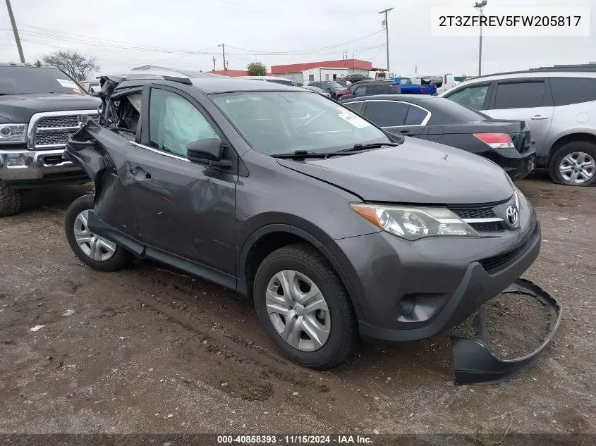 2015 Toyota Rav4 Le VIN: 2T3ZFREV5FW205817 Lot: 40858393