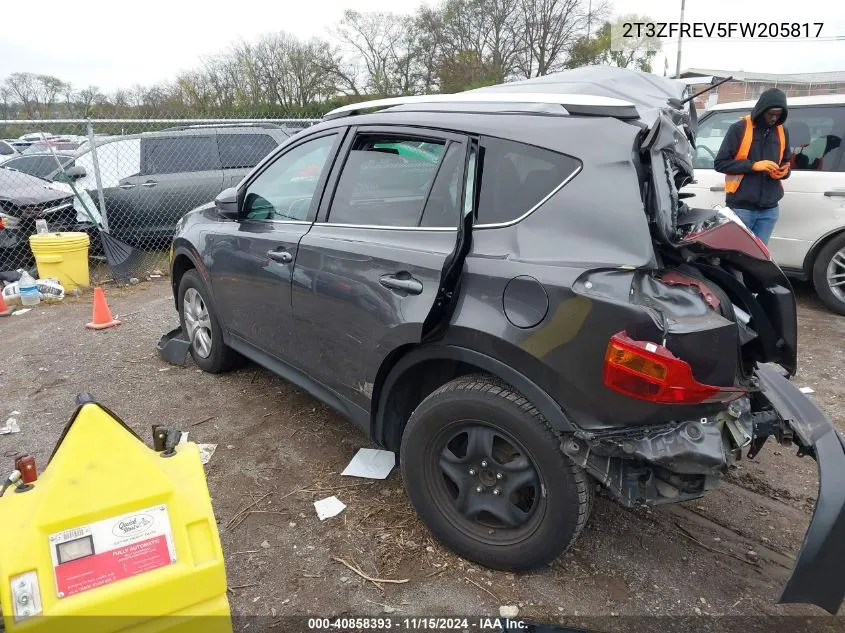 2015 Toyota Rav4 Le VIN: 2T3ZFREV5FW205817 Lot: 40858393