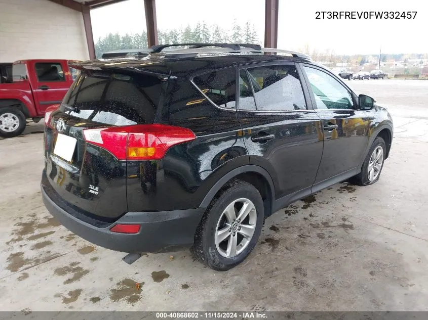 2015 Toyota Rav4 Xle VIN: 2T3RFREV0FW332457 Lot: 40868602