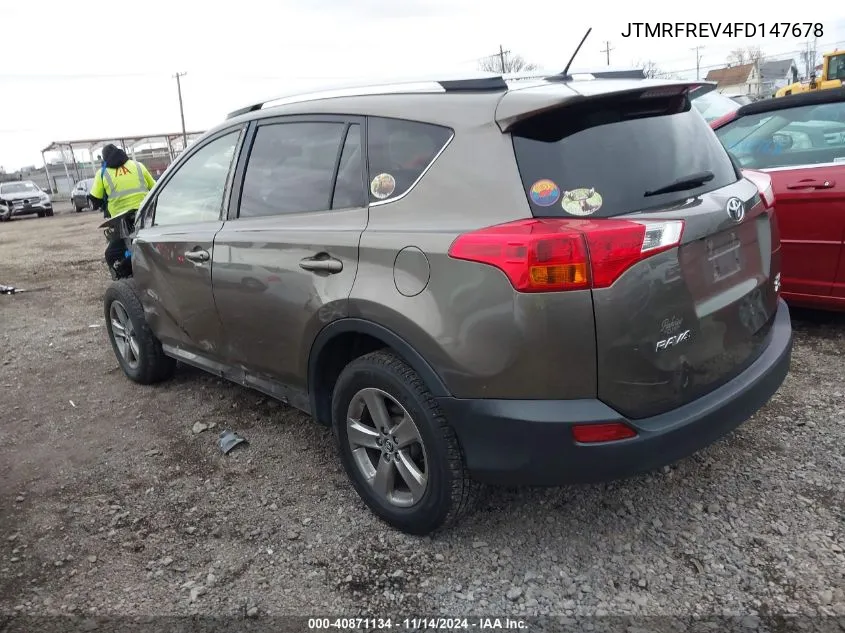 2015 Toyota Rav4 Xle VIN: JTMRFREV4FD147678 Lot: 40871134