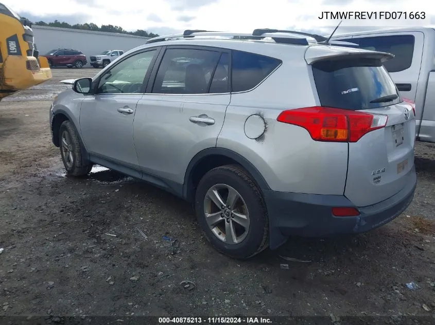 2015 Toyota Rav4 Xle VIN: JTMWFREV1FD071663 Lot: 40875213