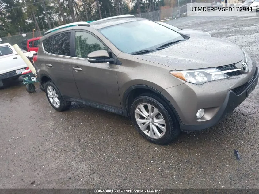 2015 Toyota Rav4 Limited VIN: JTMDFREV5FD172941 Lot: 40881582