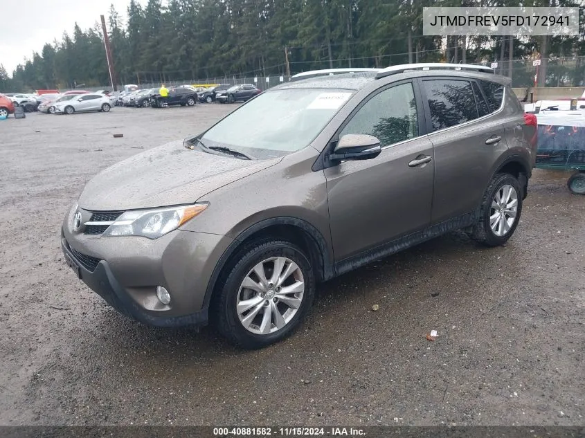 2015 Toyota Rav4 Limited VIN: JTMDFREV5FD172941 Lot: 40881582