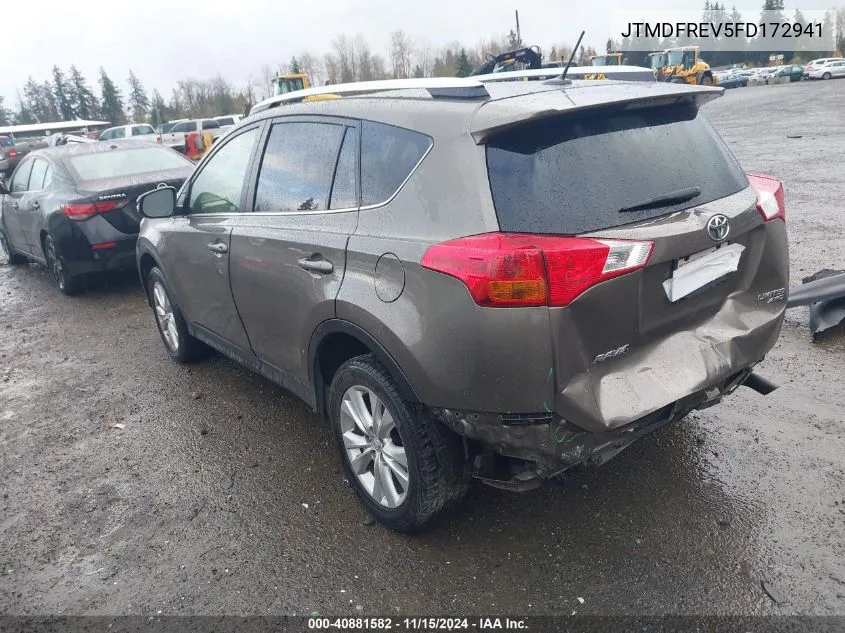 2015 Toyota Rav4 Limited VIN: JTMDFREV5FD172941 Lot: 40881582