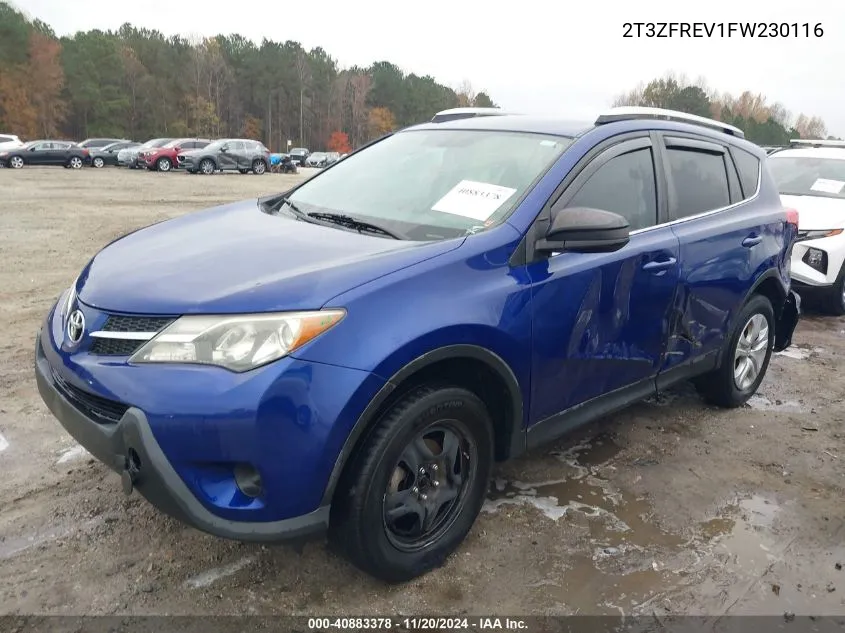 2015 Toyota Rav4 Le VIN: 2T3ZFREV1FW230116 Lot: 40883378